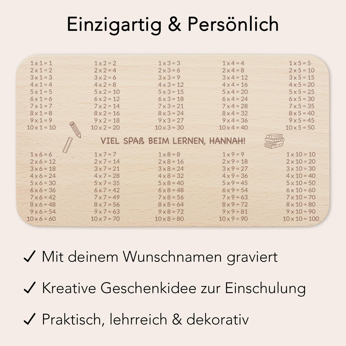 Frühstücksbrettchen Geschenk zur Einschulung personalisiert Schulanfang Holzbrett für Kinder Einschulungsgeschenk Frühstücksbrett mit Gravur