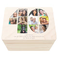 Holzkiste personalisiert 40. Geburtstag Geschenk Holzbox mit Fotocollage Geschenkbox mit Deckel Fotogeschenk Geburtstagsgeschenk 30x20x13 cm
