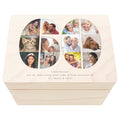 Holzkiste personalisiert 60. Geburtstag Geschenk Holzbox mit Fotocollage Geschenkbox mit Deckel Fotogeschenk Geburtstagsgeschenk 30x20x13 cm