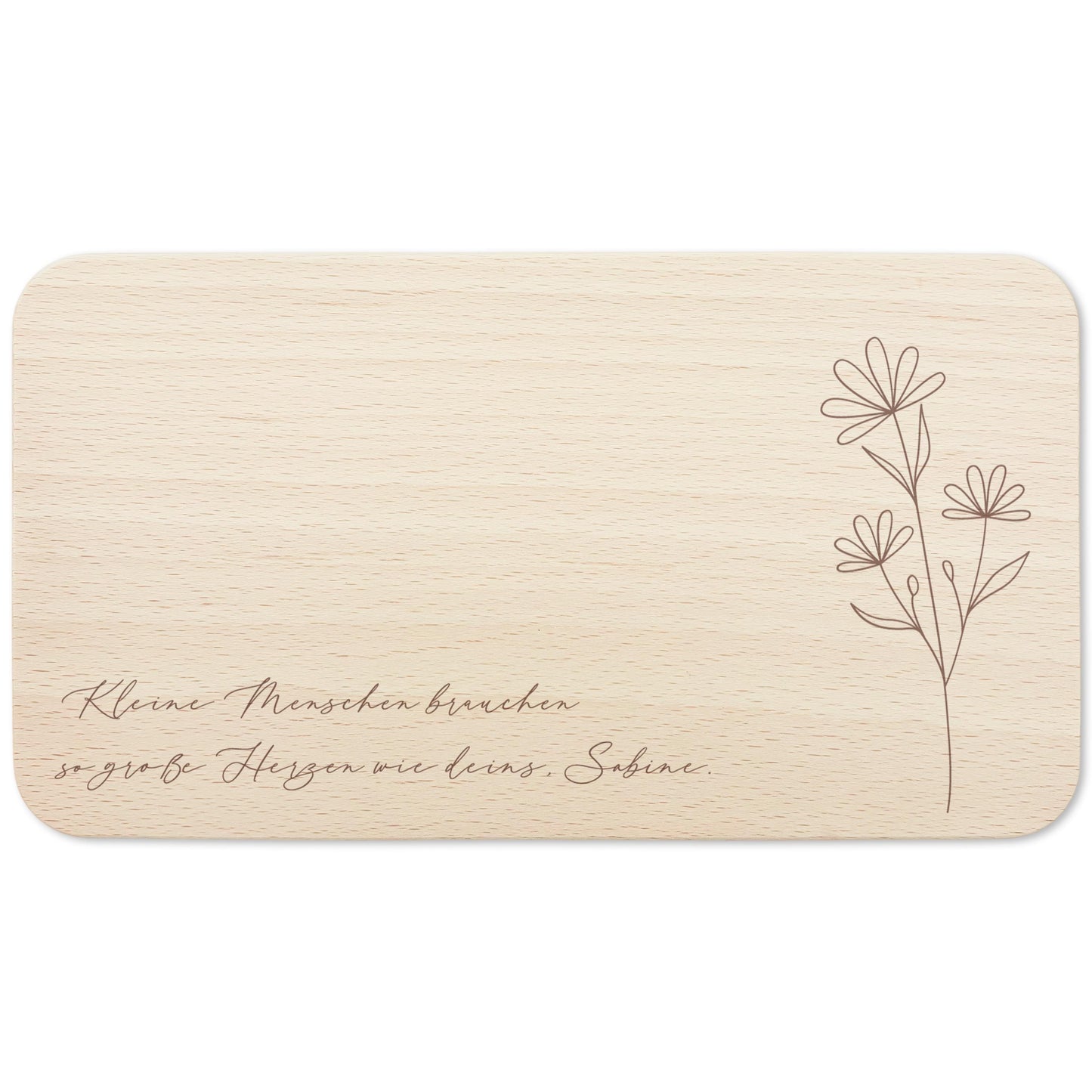 Frühstücksbrettchen personalisiert "Kleine Menschen brauchen so große Herzen wie deins" Abschiedsgeschenk Erzieherin Geschenk Dankeschön