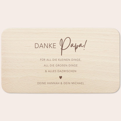 Frühstücksbrettchen Papa personalisiertes Geburtstagsgeschenk Vater Vatertagsgeschenk Brettchen Holz Geschenk Vatertag Holzbrett mit Gravur