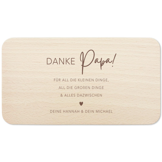 Frühstücksbrettchen Papa personalisiertes Geburtstagsgeschenk Vater Vatertagsgeschenk Brettchen Holz Geschenk Vatertag Holzbrett mit Gravur