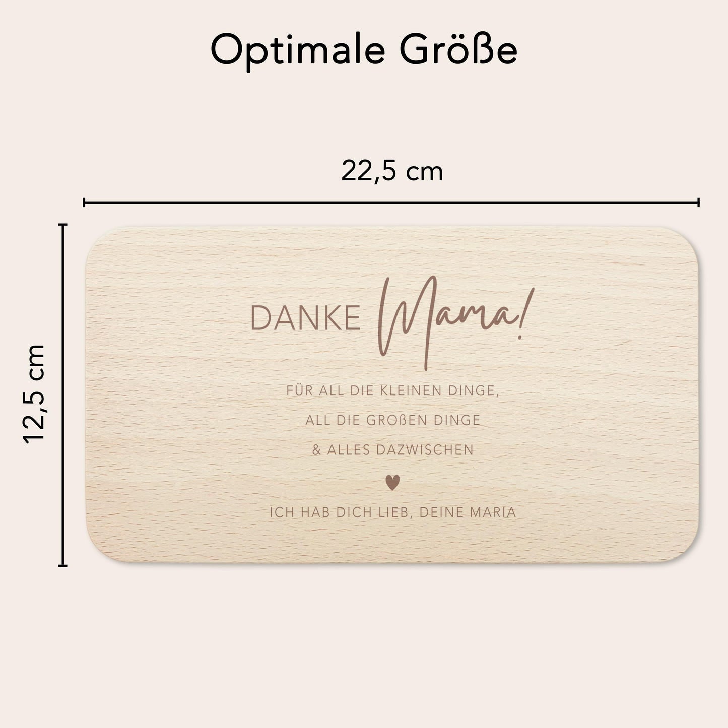 Frühstücksbrettchen Mama personalisiertes Geburtstagsgeschenk Mutter Muttertagsgeschenk Brettchen Holz Geschenk Muttertag Holzbrett Gravur