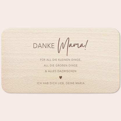 Frühstücksbrettchen Mama personalisiertes Geburtstagsgeschenk Mutter Muttertagsgeschenk Brettchen Holz Geschenk Muttertag Holzbrett Gravur