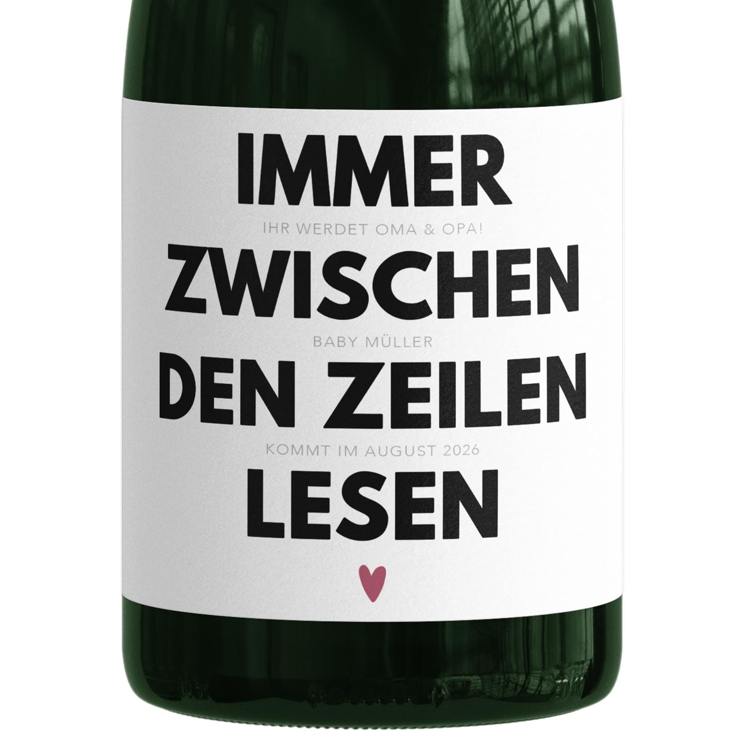 Ihr werdet Oma und Opa Sektetiketten personalisiert Schwangerschaft verkünden Großeltern Flaschenetiketten Geschenk 2 Stück | 10x12 cm