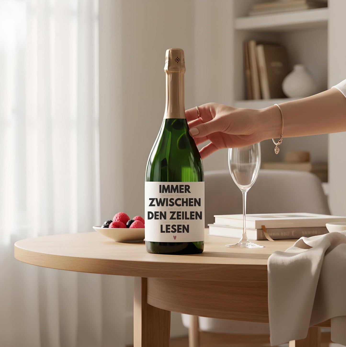 Ihr werdet Oma und Opa Sektetiketten personalisiert Schwangerschaft verkünden Großeltern Flaschenetiketten Geschenk 2 Stück | 10x12 cm