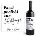 Verlobungsgeschenk Weinetiketten personalisiert Geschenk Verlobung Hochzeitsplanung Flaschenetiketten Wein Etiketten 2 Stück | 10x12 cm