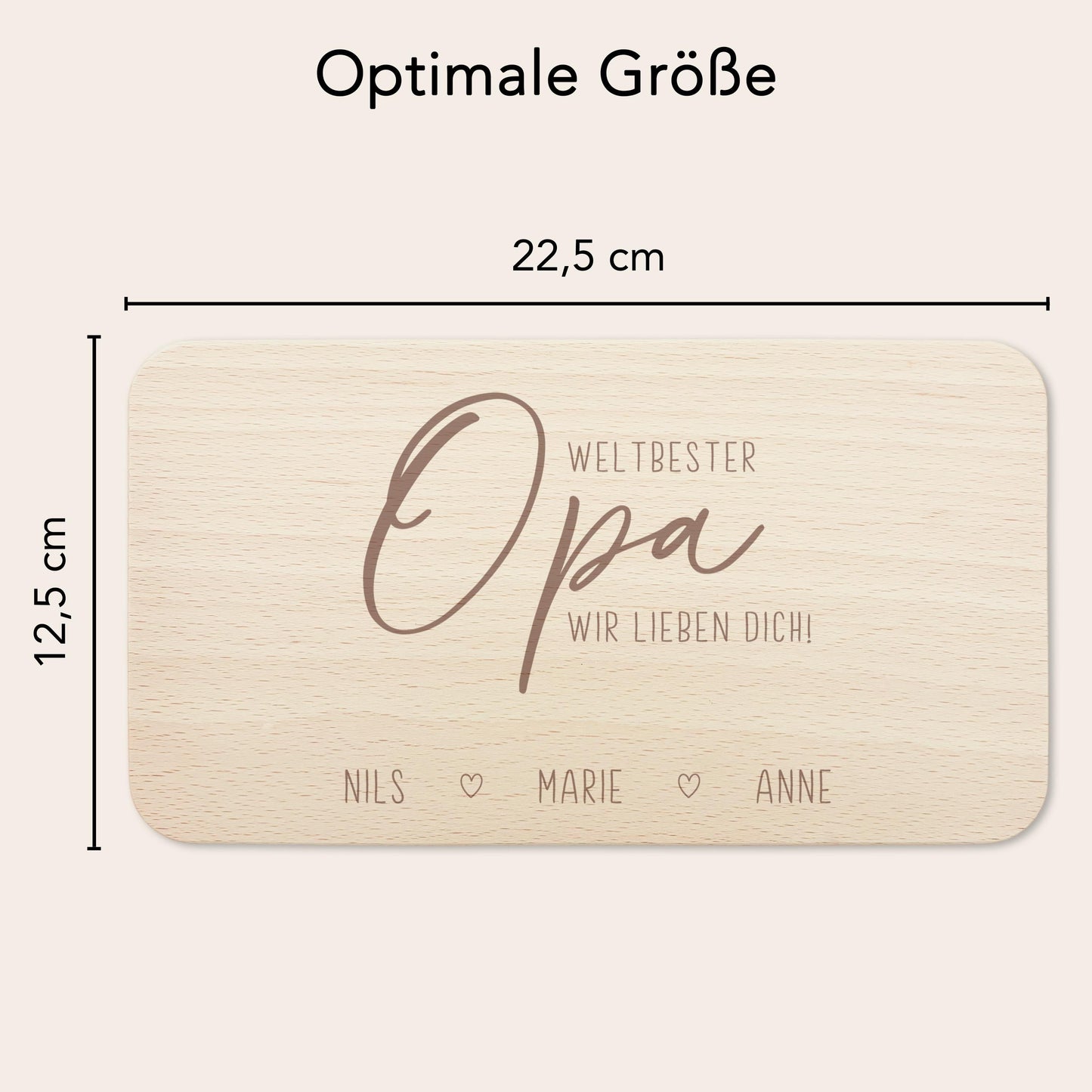 Frühstücksbrettchen Holz Opa Frühstücksbrett personalisiert Brettchen Vatertagsgeschenk Vatertag Geschenk Großvater Holzbrett mit Gravur