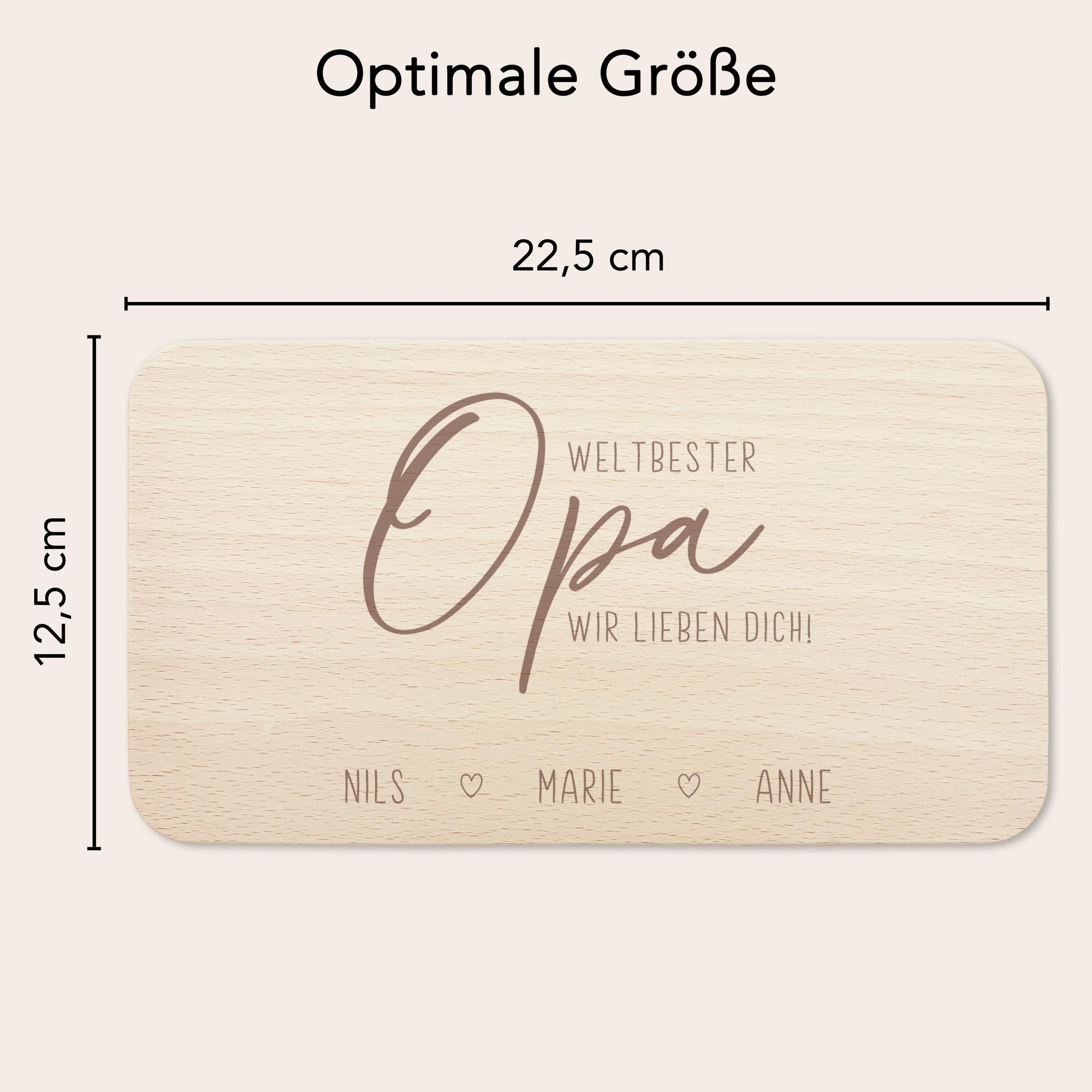 Frühstücksbrettchen Holz Opa Frühstücksbrett personalisiert Brettchen Vatertagsgeschenk Vatertag Geschenk Großvater Holzbrett mit Gravur