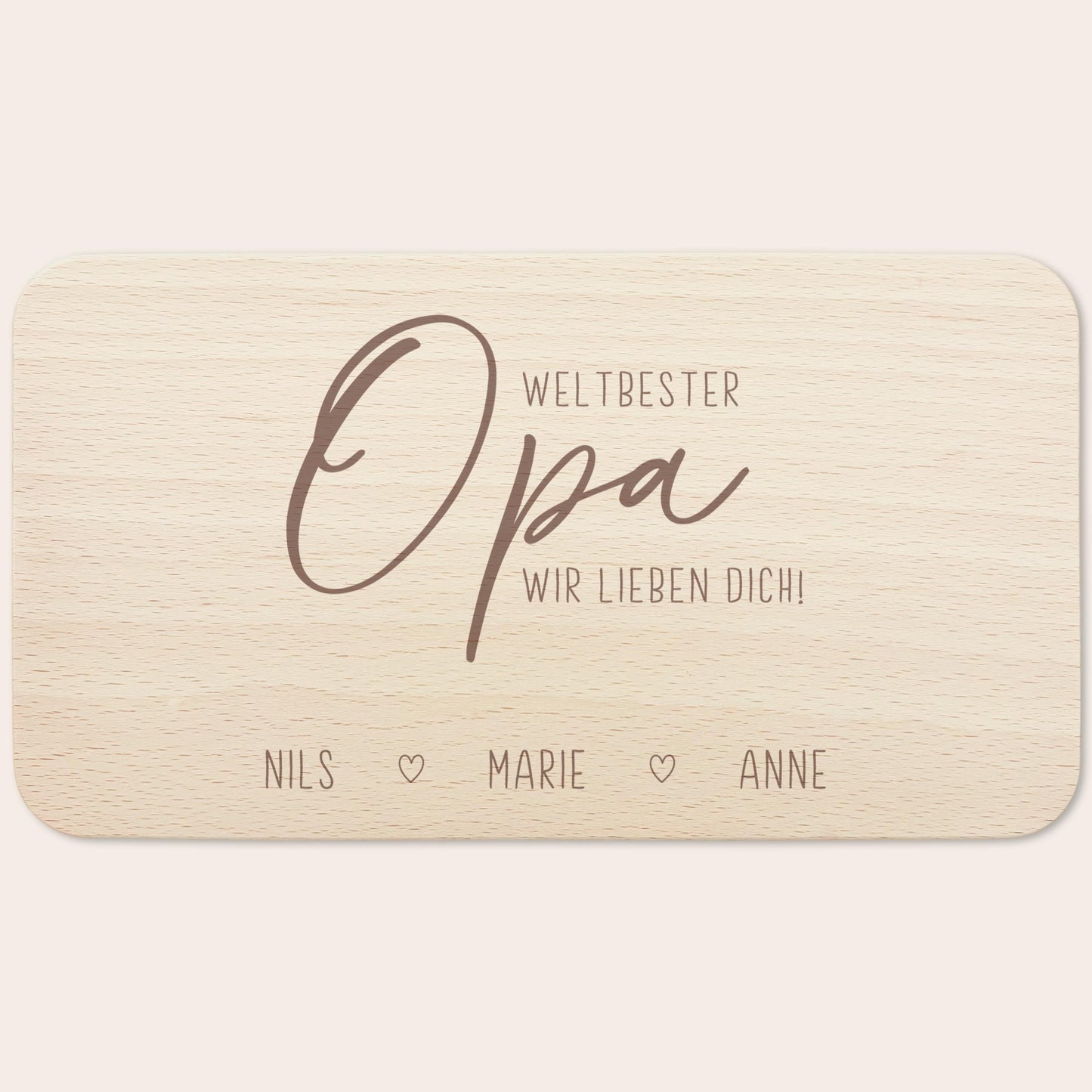 Frühstücksbrettchen Holz Opa Frühstücksbrett personalisiert Brettchen Vatertagsgeschenk Vatertag Geschenk Großvater Holzbrett mit Gravur