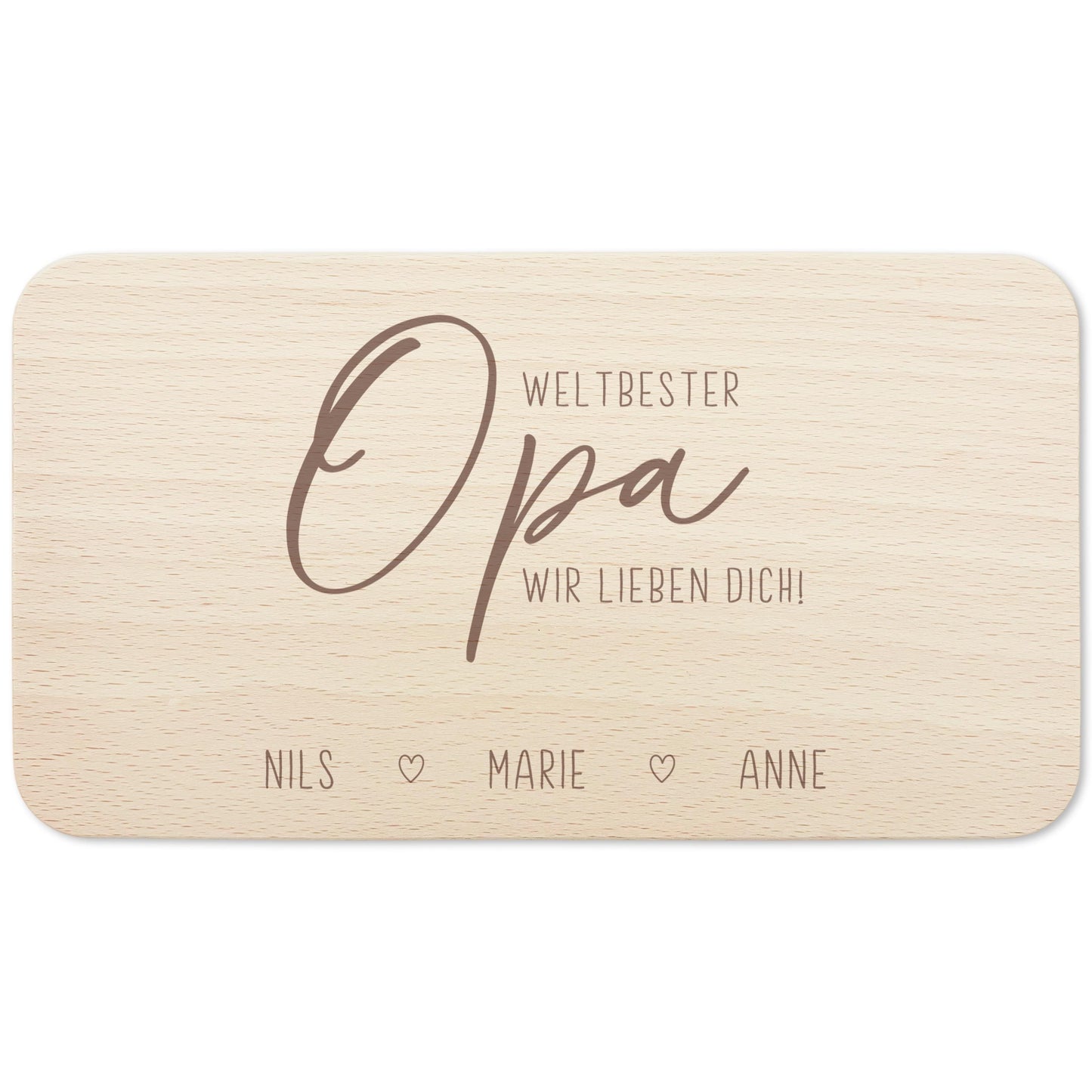 Frühstücksbrettchen Holz Opa Frühstücksbrett personalisiert Brettchen Vatertagsgeschenk Vatertag Geschenk Großvater Holzbrett mit Gravur
