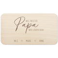 Frühstücksbrettchen Holz Papa Frühstücksbrett personalisiert Brettchen Vatertagsgeschenk Vatertag Geschenk Großvater Holzbrett mit Gravur