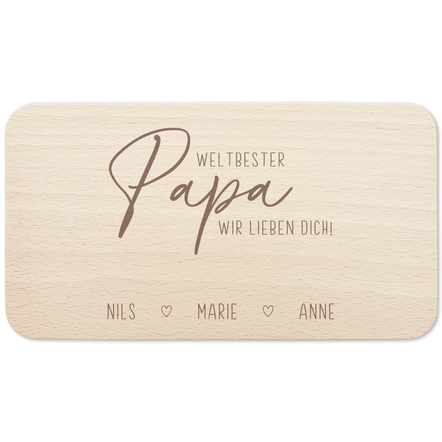 Frühstücksbrettchen Holz Papa Frühstücksbrett personalisiert Brettchen Vatertagsgeschenk Vatertag Geschenk Großvater Holzbrett mit Gravur
