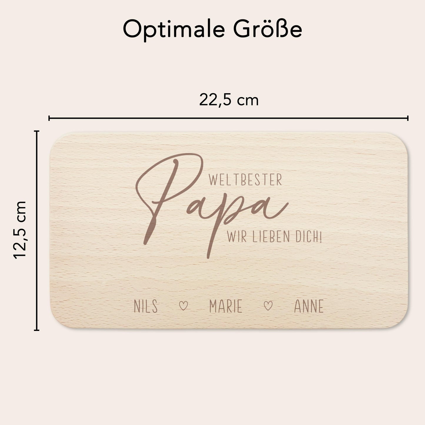 Frühstücksbrettchen Holz Papa Frühstücksbrett personalisiert Brettchen Vatertagsgeschenk Vatertag Geschenk Großvater Holzbrett mit Gravur