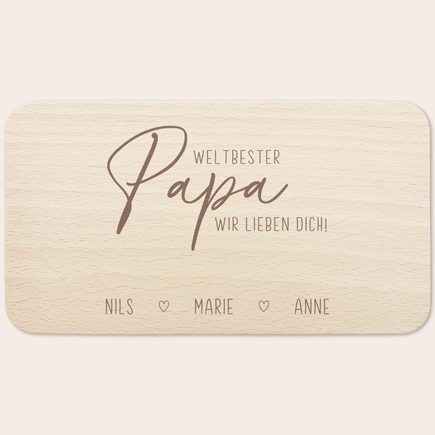 Frühstücksbrettchen Holz Papa Frühstücksbrett personalisiert Brettchen Vatertagsgeschenk Vatertag Geschenk Großvater Holzbrett mit Gravur