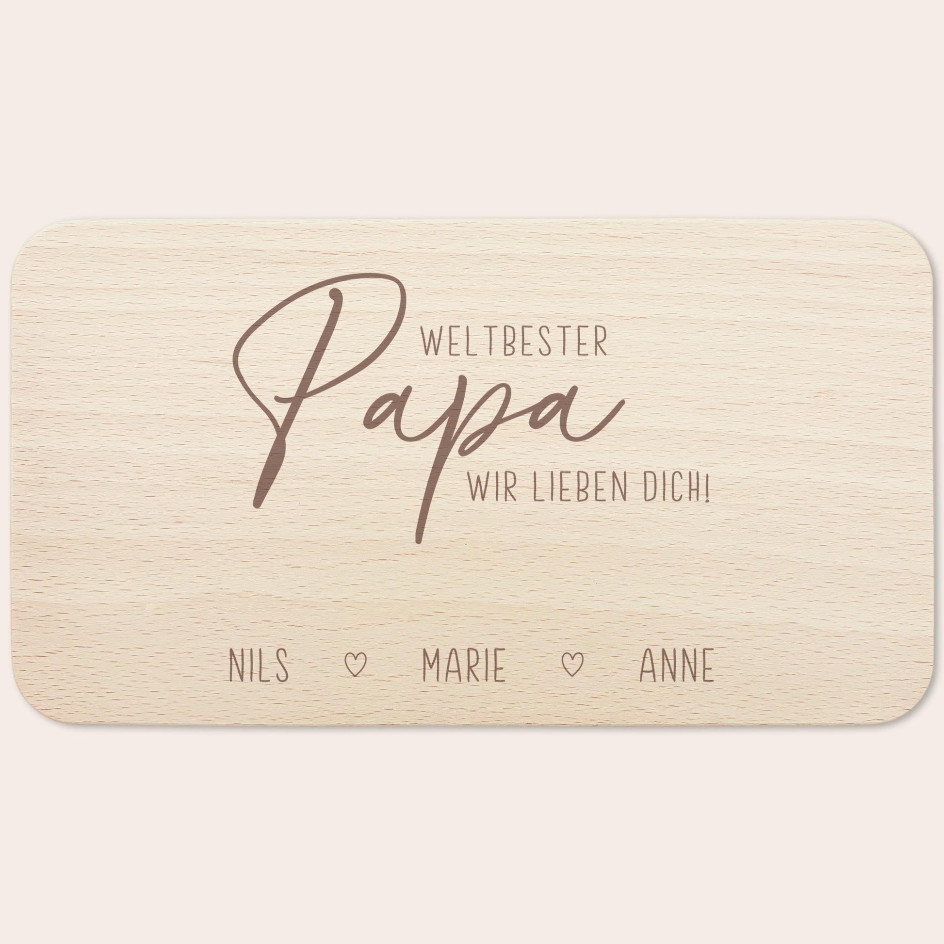 Frühstücksbrettchen Holz Papa Frühstücksbrett personalisiert Brettchen Vatertagsgeschenk Vatertag Geschenk Großvater Holzbrett mit Gravur