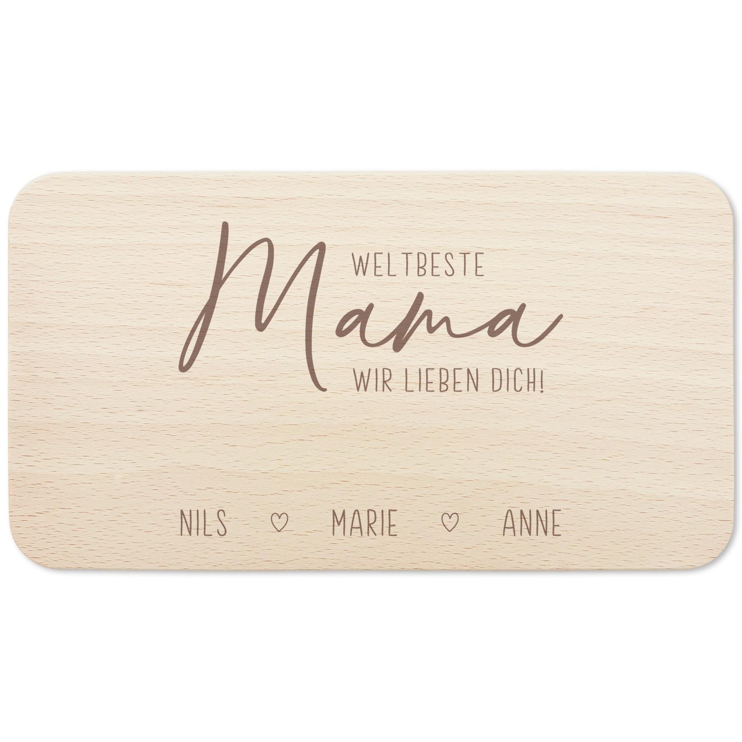 Frühstücksbrettchen Holz Mama Frühstücksbrett personalisiert Brettchen Muttertagsgeschenk Muttertag Geschenk Großmutter Holzbrett mit Gravur