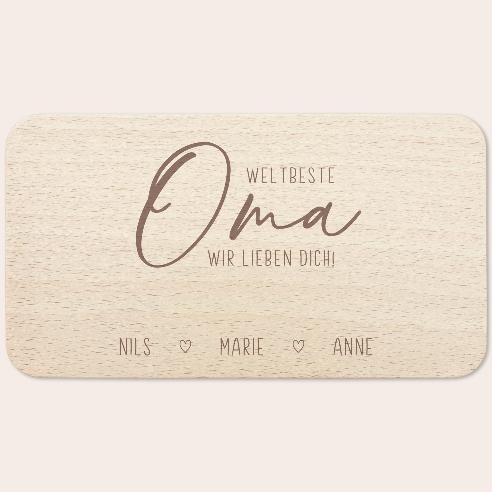 Frühstücksbrettchen Holz Oma Frühstücksbrett personalisiert Brettchen Muttertagsgeschenk Muttertag Geschenk Großmutter Holzbrett mit Gravur