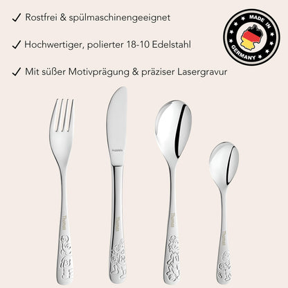 Kinderbesteck personalisiert Kinder Besteck mit Namen Set ab 3 Jahre Taufgeschenke für Jungen Geburtstagsgeschenk Kindergeschirr Fussball