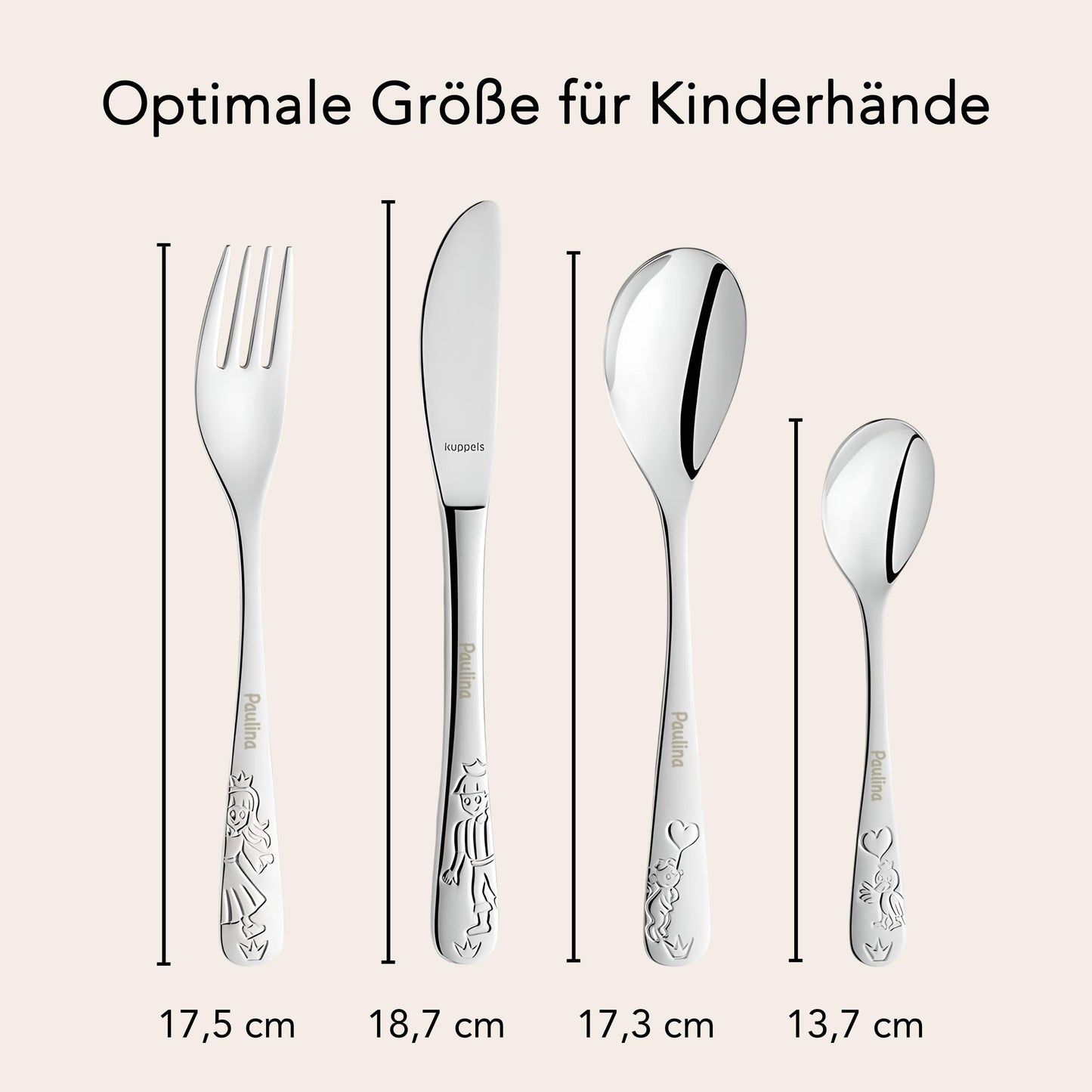 Kinderbesteck mit Gravur Kinder Besteck Set 3 Jahre personalisiert Taufgeschenke für Mädchen Geburtstagsgeschenk Kindergeschirr Prinzessin