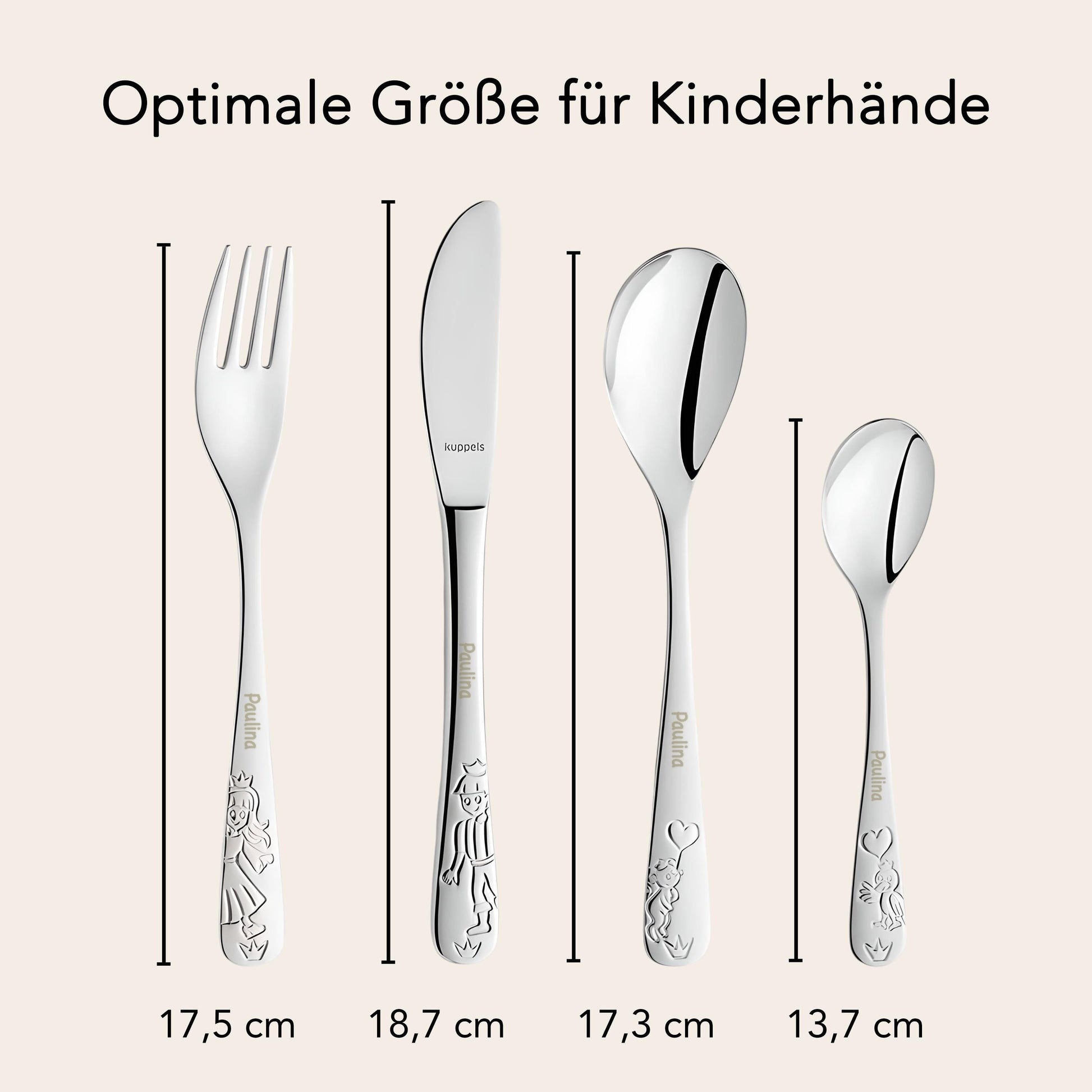 Kinderbesteck mit Gravur Kinder Besteck Set 3 Jahre personalisiert Taufgeschenke für Mädchen Geburtstagsgeschenk Kindergeschirr Prinzessin