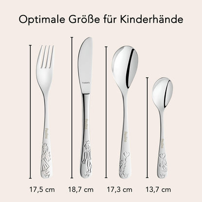 Kinderbesteck mit Gravur Kinder Besteck Set 3 Jahre personalisiert Taufgeschenke für Mädchen Geburtstagsgeschenk Kindergeschirr Prinzessin