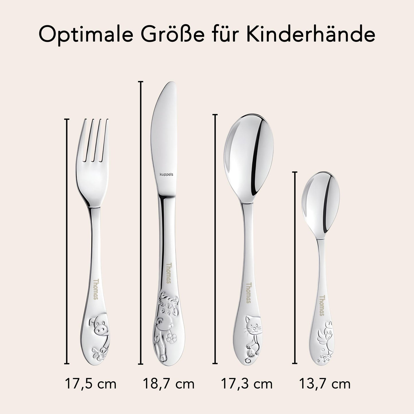 Kinderbesteck mit Namen personalisiert Kinder Besteck Set ab 3 Jahre Taufgeschenke für Jungen Mädchen Geburtstagsgeschenk Kindergeschirr