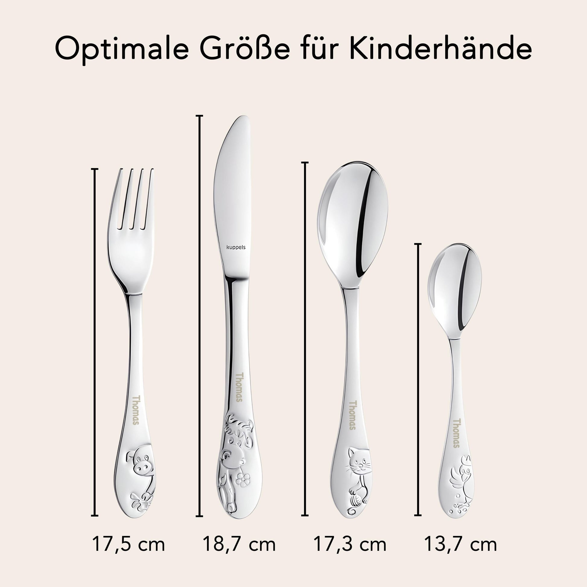 Kinderbesteck mit Namen personalisiert Kinder Besteck Set ab 3 Jahre Taufgeschenke für Jungen Mädchen Geburtstagsgeschenk Kindergeschirr