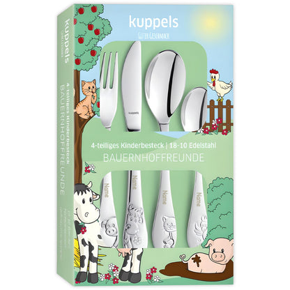 Kinderbesteck mit Namen personalisiert Kinder Besteck Set ab 3 Jahre Taufgeschenke für Jungen Mädchen Geburtstagsgeschenk Kindergeschirr