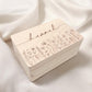 Erinnerungskiste Baby Mädchen Holzkiste personalisierte Erinnerungsbox Wildblumen Geschenk zur Geburt Geburtsgeschenk 30x20x13 cm
