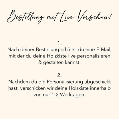 Holzkiste personalisiert 70. Geburtstag Geschenk Holzbox mit Fotocollage Geschenkbox mit Deckel Fotogeschenk Geburtstagsgeschenk 30x20x13 cm