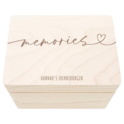 Erinnerungskiste Hochzeit personalisiertes Hochzeitsgeschenk für Brautpaar Holzkiste Erinnerungsbox Geschenkkiste Geschenkbox 30x20x13 cm