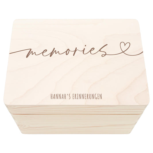 Erinnerungskiste Hochzeit personalisiertes Hochzeitsgeschenk für Brautpaar Holzkiste Erinnerungsbox Geschenkkiste Geschenkbox 30x20x13 cm