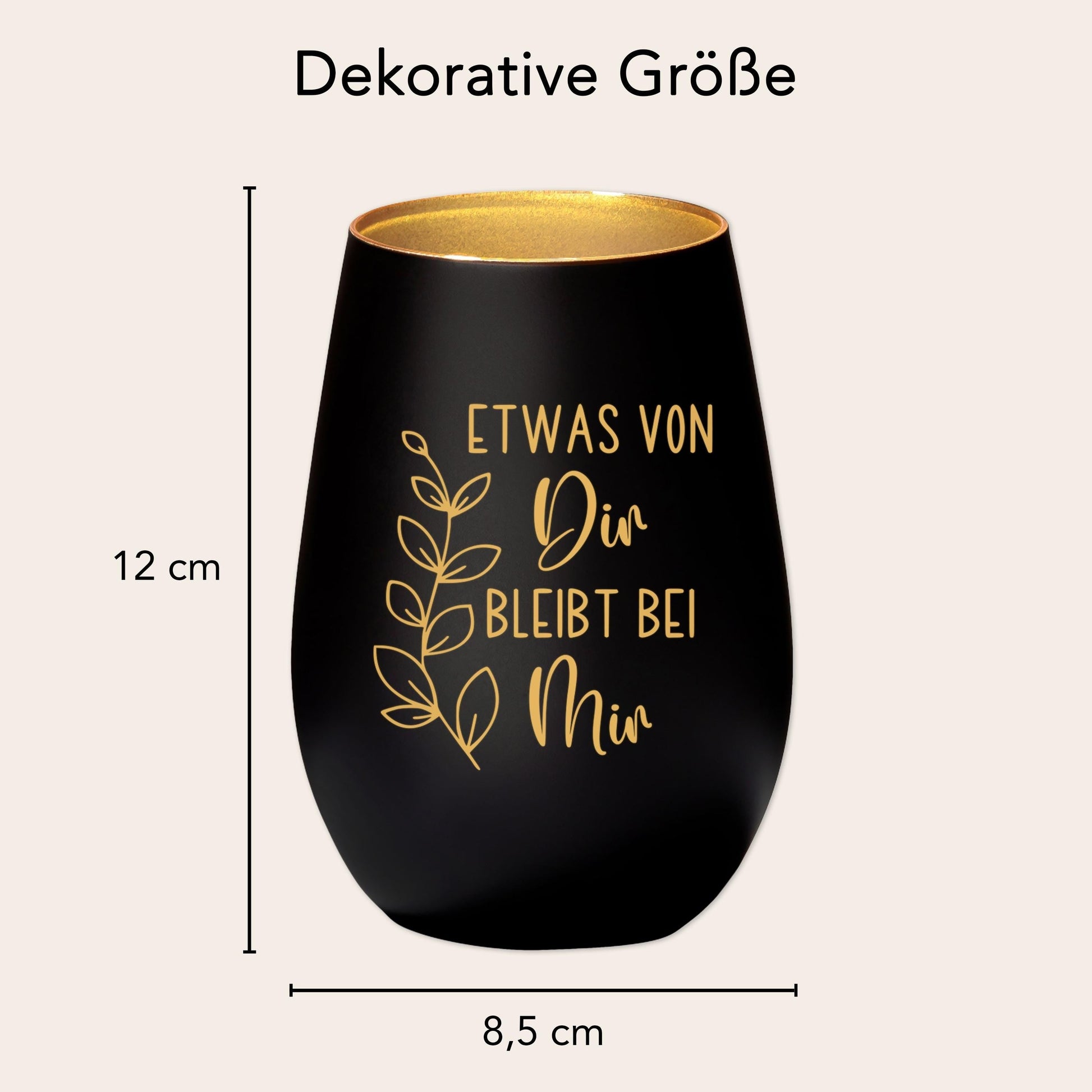 Trauergeschenk Trauerkerze Andenken an Verstorbene Windlicht Trauer Geschenk für Hinterbliebene Trauerlicht Gedenkkerze (Schwarz)