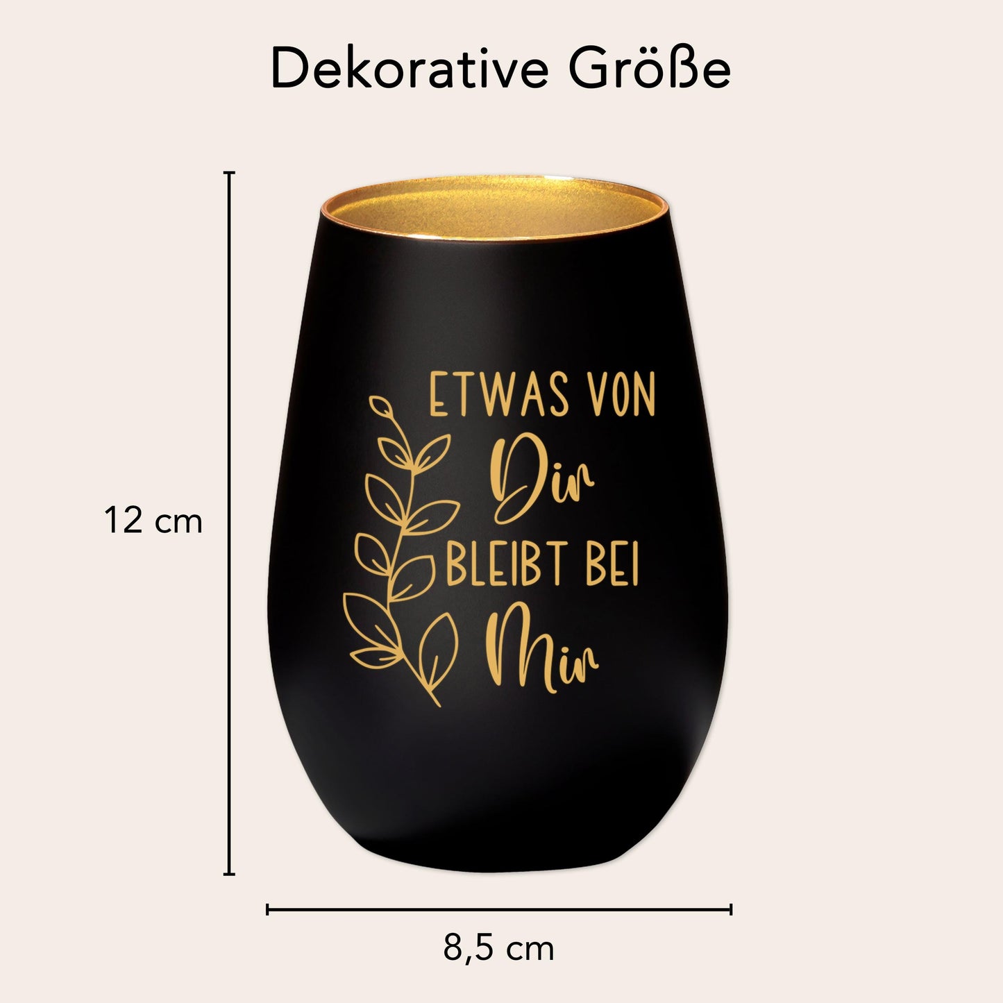 Trauergeschenk Trauerkerze Andenken an Verstorbene Windlicht Trauer Geschenk für Hinterbliebene Trauerlicht Gedenkkerze (Schwarz)