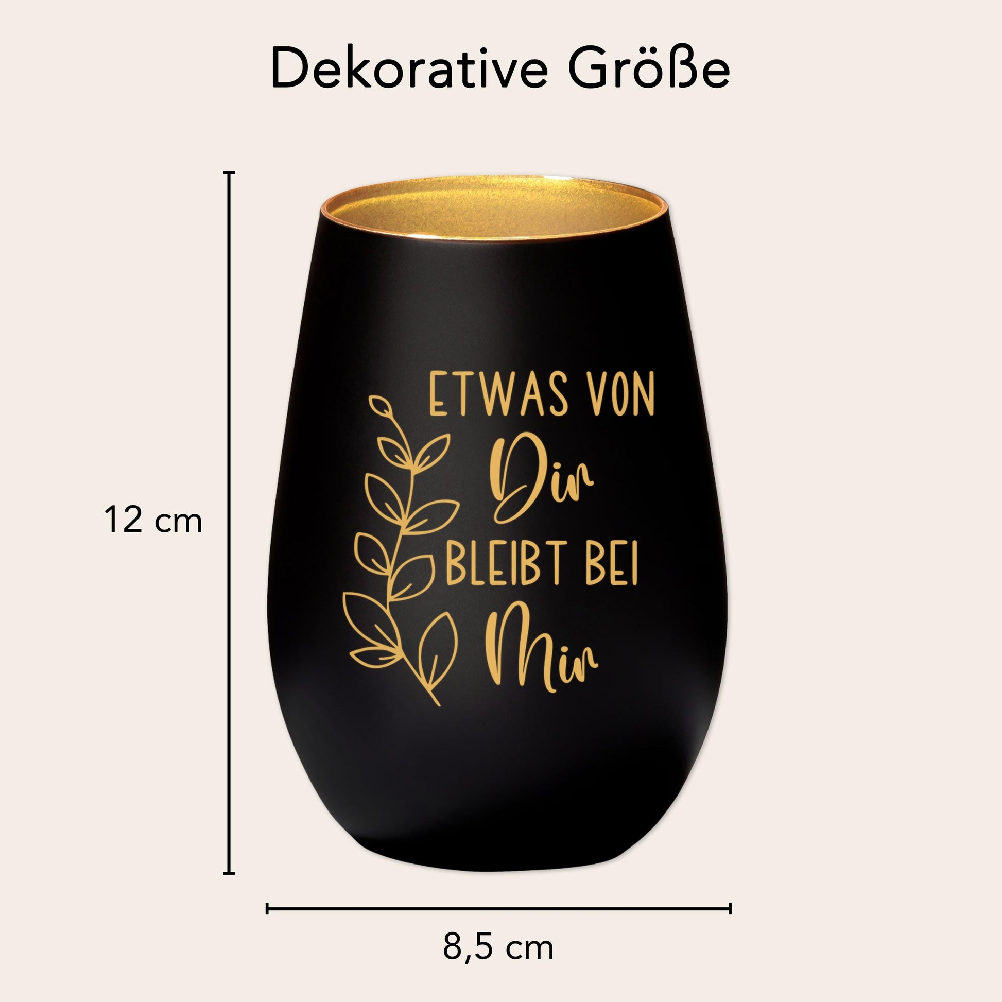 Trauergeschenk Trauerkerze Andenken an Verstorbene Windlicht Trauer Geschenk für Hinterbliebene Trauerlicht Gedenkkerze (Schwarz)