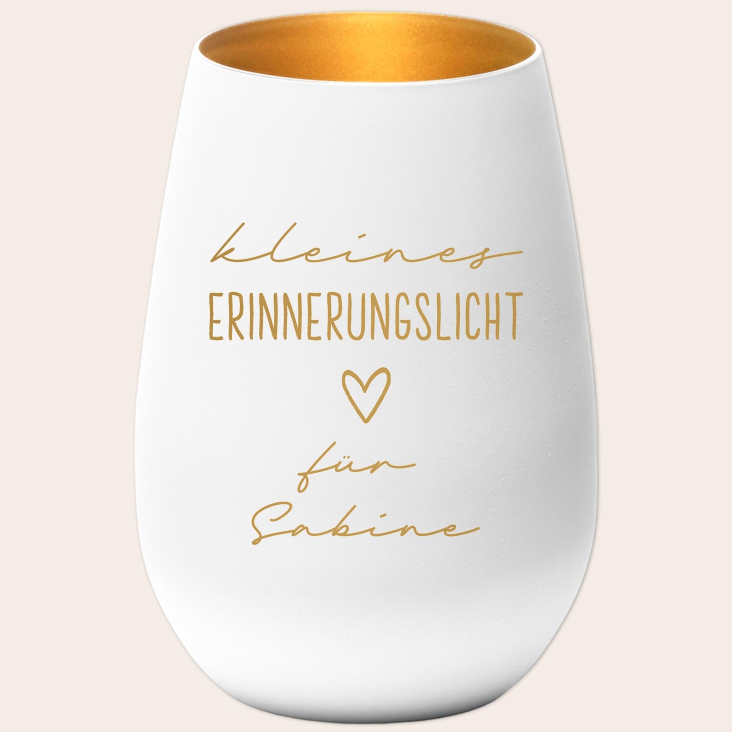 Erinnerungslicht Trauergeschenk Trauerkerze personalisiert Windlicht aus Glas Trauer Geschenk für Hinterbliebene Trauerlicht (Weiss)