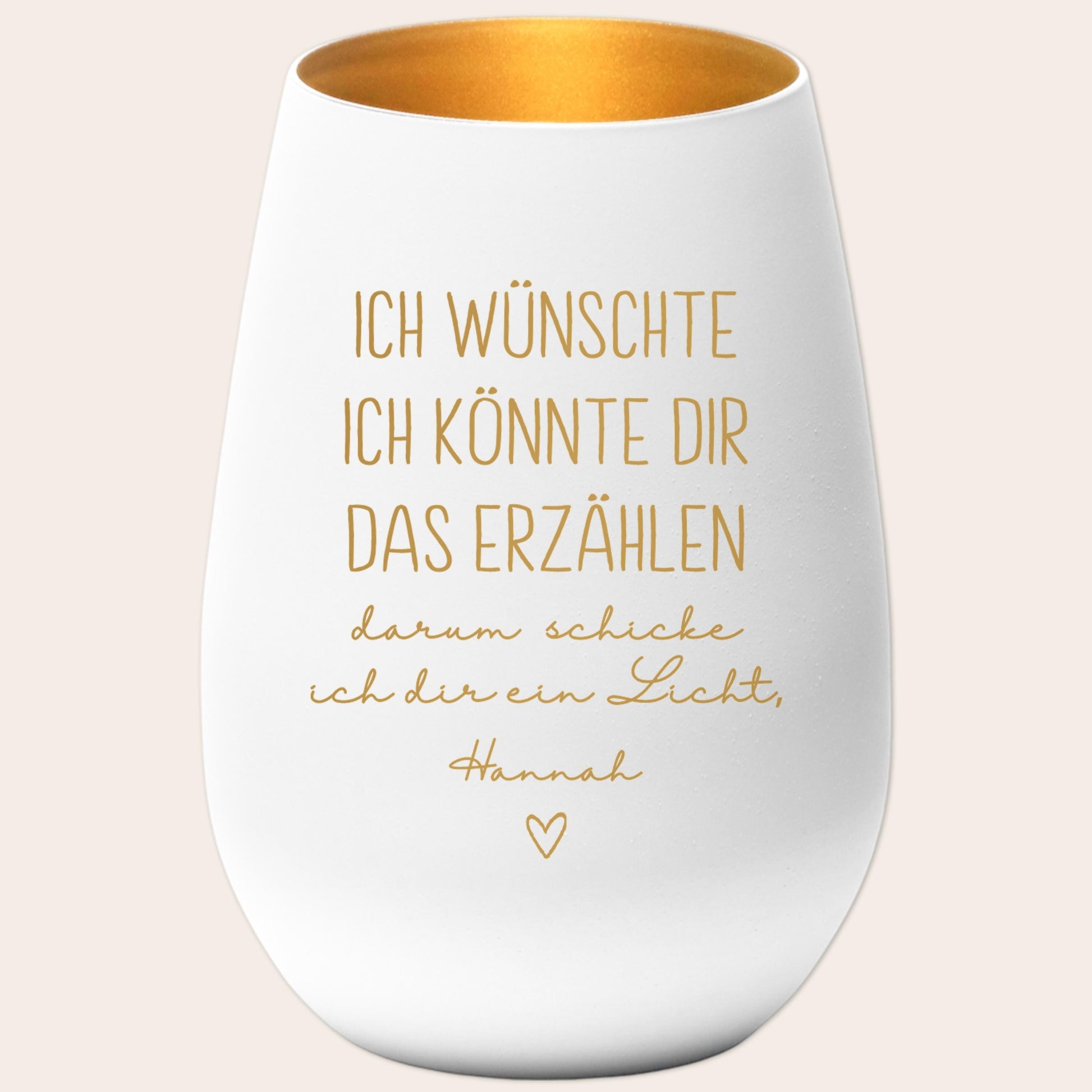 Trauergeschenk Trauerkerze personalisiert Andenken an Verstorbene Windlicht Trauer Geschenk für Hinterbliebene Trauerlicht (Weiß)