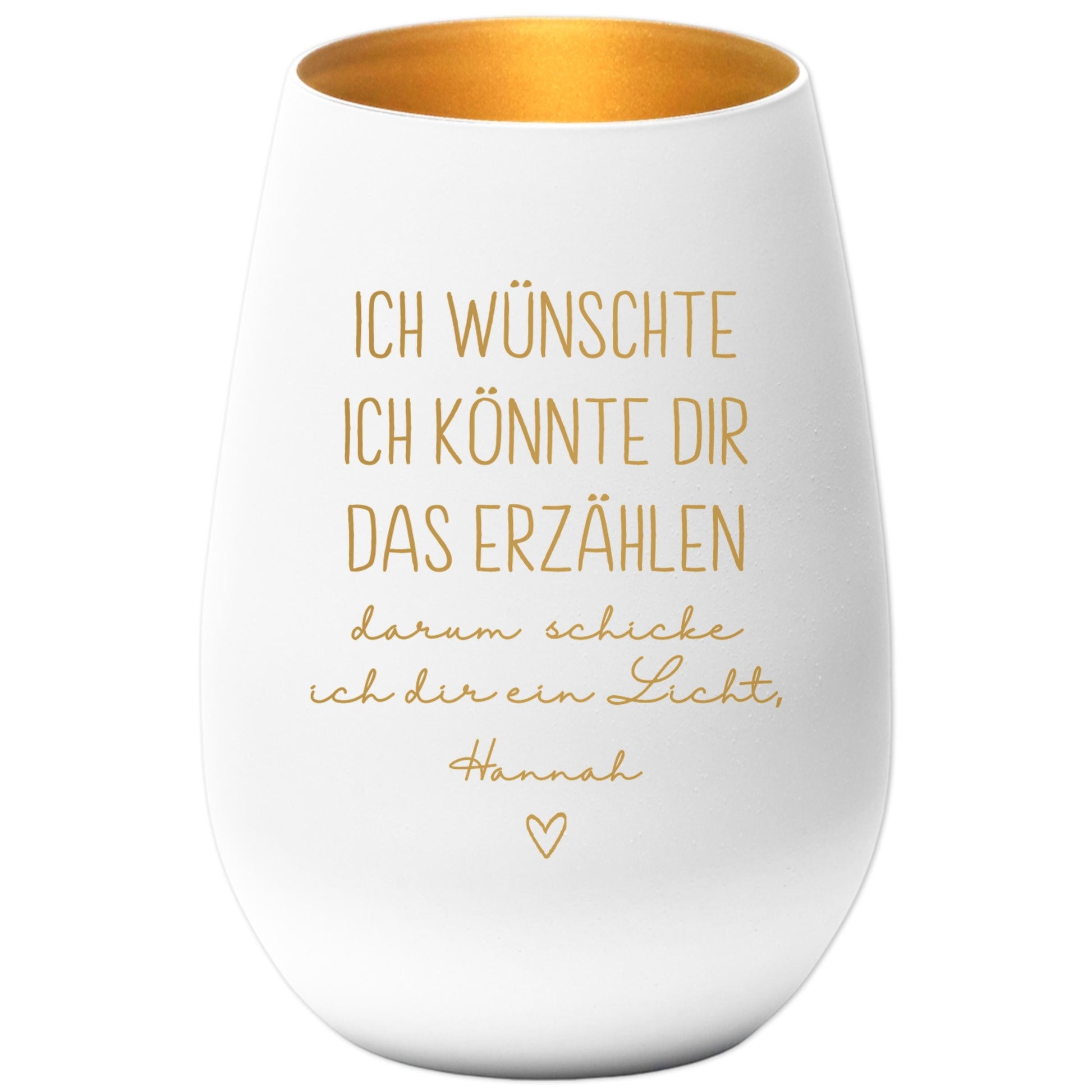 Trauergeschenk Trauerkerze personalisiert Andenken an Verstorbene Windlicht Trauer Geschenk für Hinterbliebene Trauerlicht (Weiß)