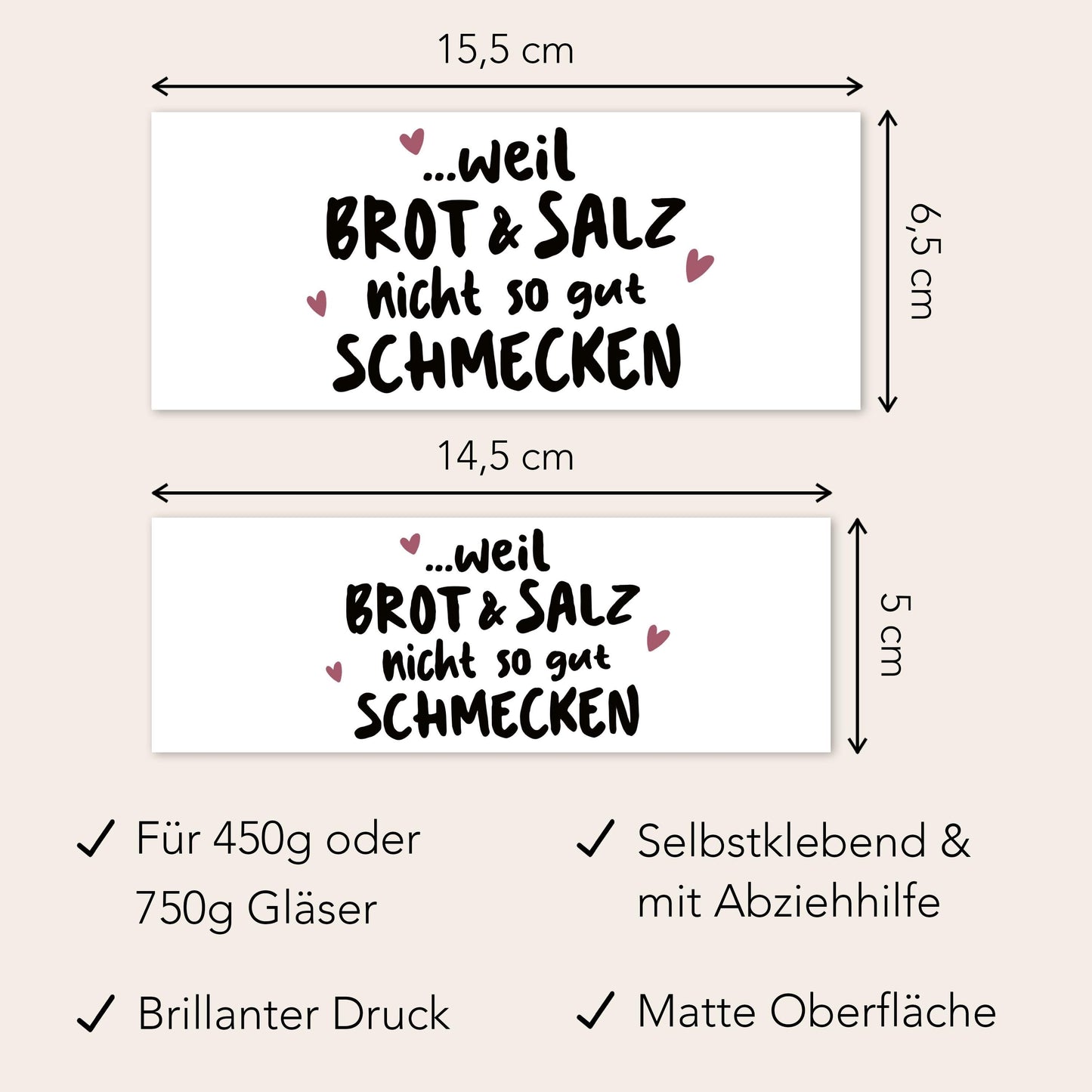 Brot und Salz Geschenk zum Einzug personalisiert Schokoaufstrich Etiketten für z.B. Nutella Einzugsgeschenk Haus Wohnung | 2 Stück