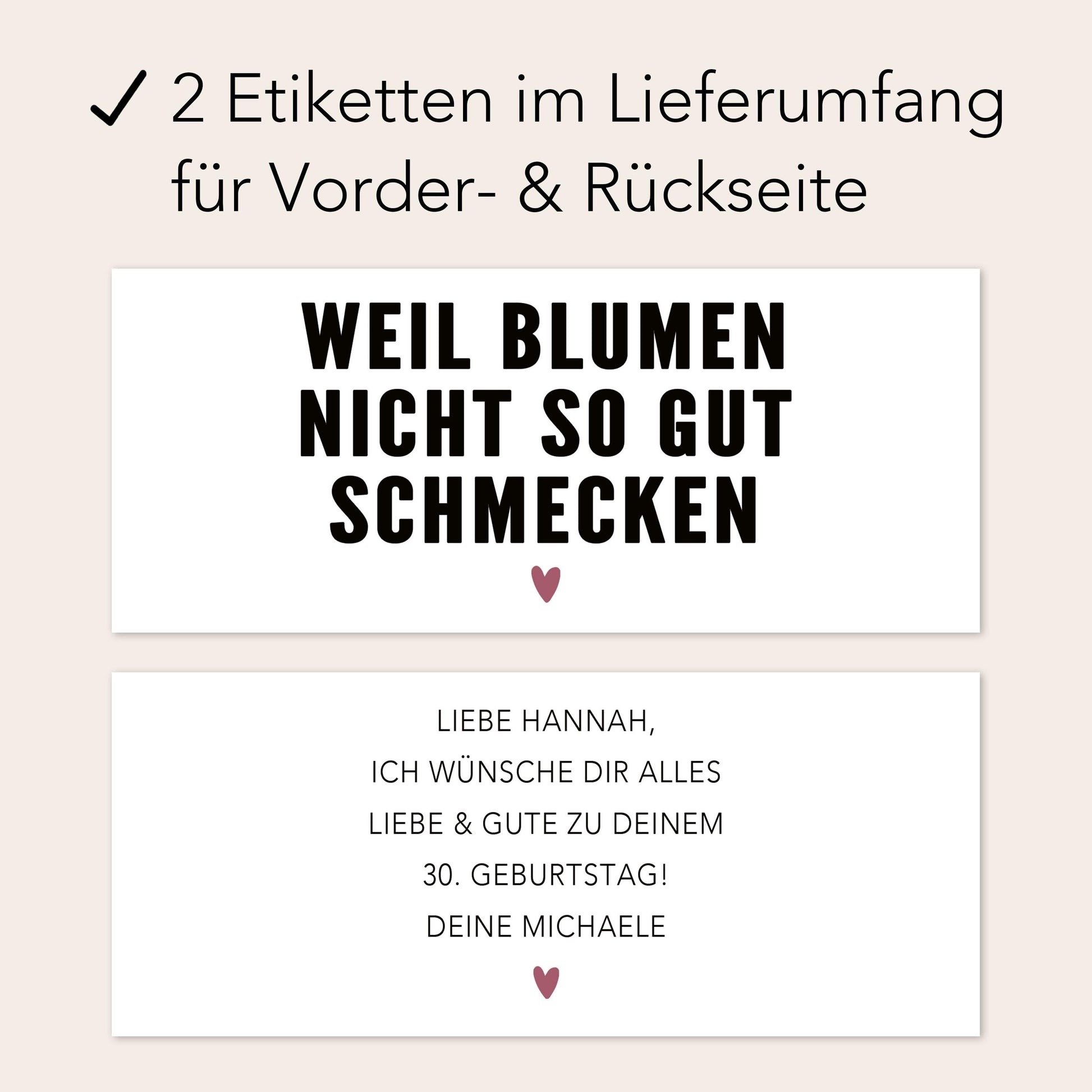 Schokoaufstrich Etiketten personalisiert Geburtstagsgeschenk Aufkleber für z.B. Glas Nutella Geschenk zum Geburtstag | 2 Stück
