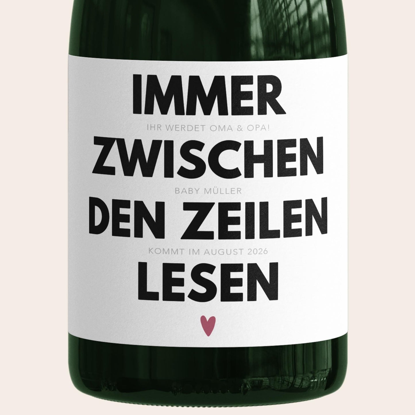 Ihr werdet Oma und Opa Sektetiketten personalisiert Schwangerschaft verkünden Großeltern Flaschenetiketten Geschenk 2 Stück | 10x12 cm