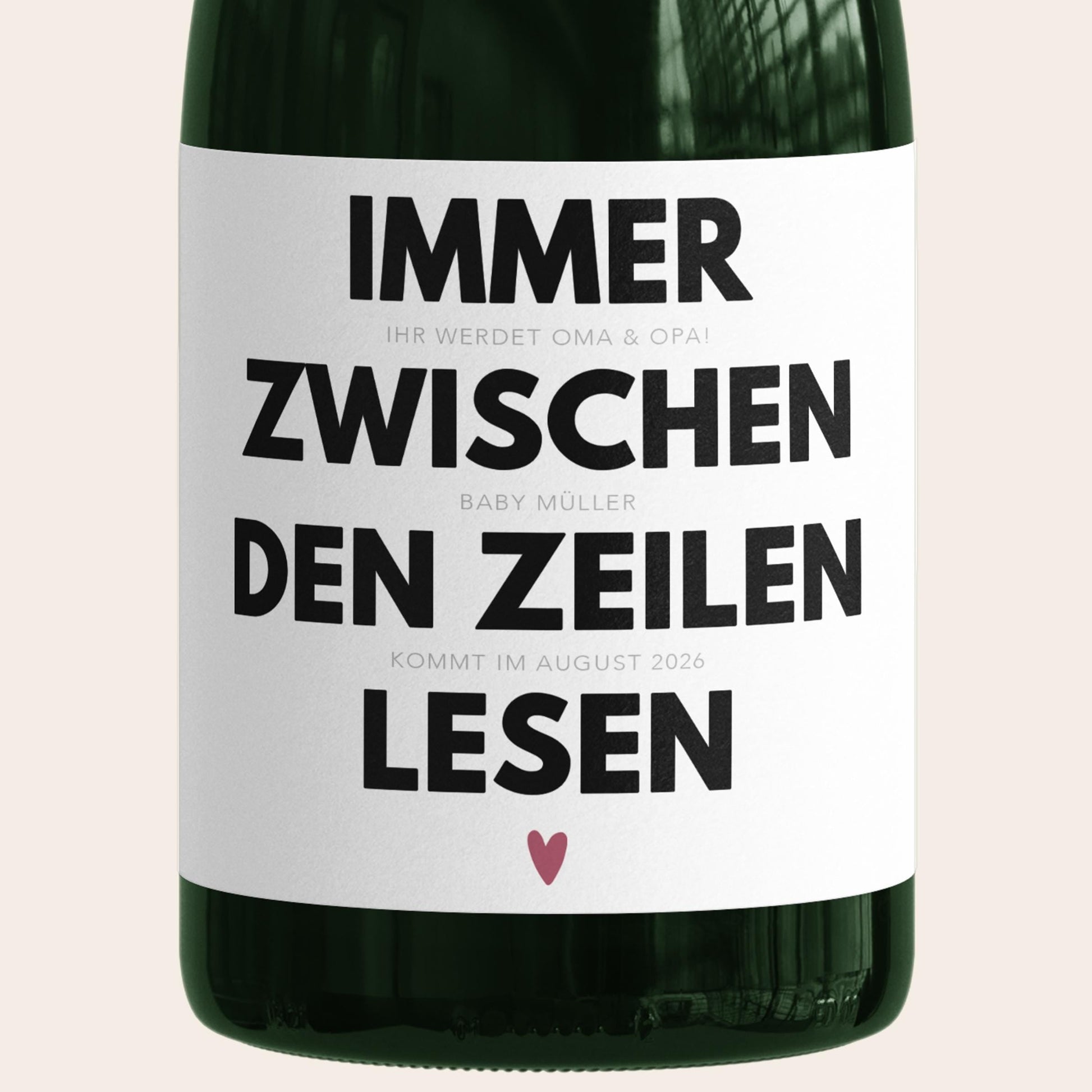 Ihr werdet Oma und Opa Sektetiketten personalisiert Schwangerschaft verkünden Großeltern Flaschenetiketten Geschenk 2 Stück | 10x12 cm