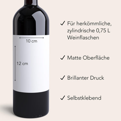 Flaschenetiketten Hochzeit personalisierte mit Foto Weinetiketten selbst gestalten Hochzeitsgeschenk Wein Geschenk 2 Stück | 10x12 cm