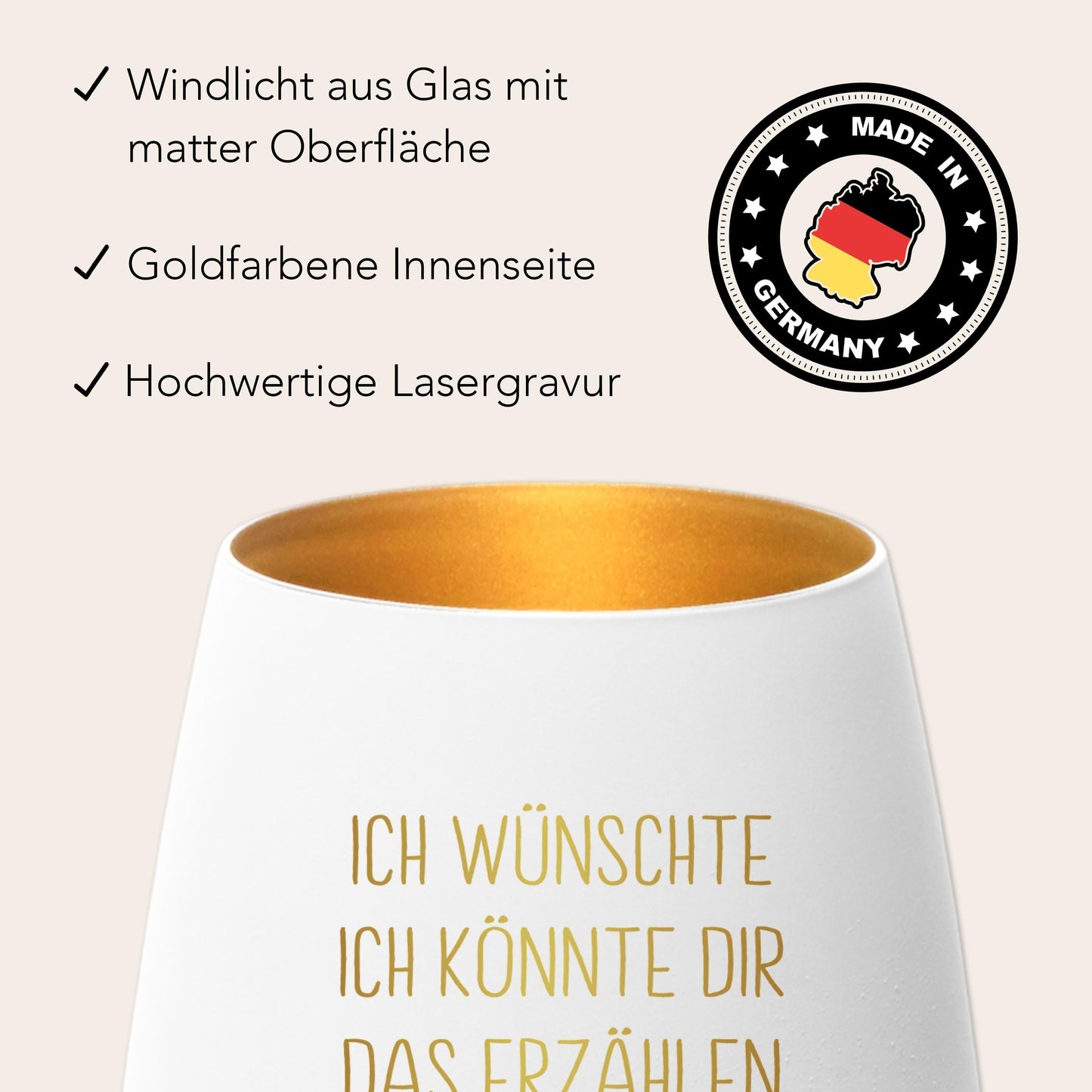 Trauergeschenk Trauerkerze personalisiert Andenken an Verstorbene Windlicht Trauer Geschenk für Hinterbliebene Trauerlicht (Weiß)