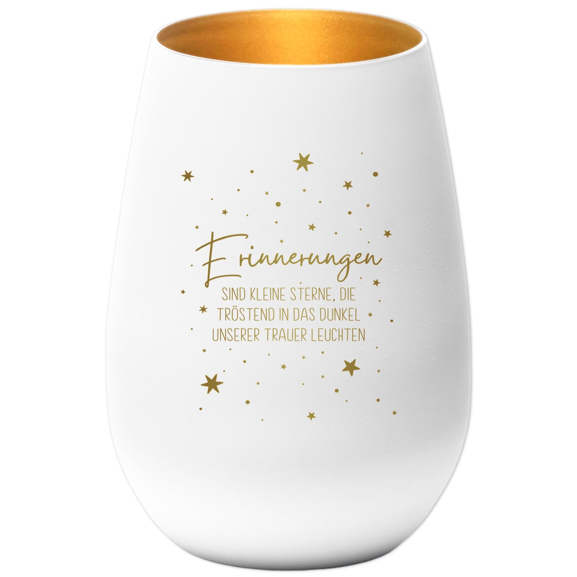 Trauerlicht Erinnerung Windlicht Trauergeschenk Trauerkerze Andenken an Verstorbene Trauer Geschenk für Hinterbliebene (Weiß)