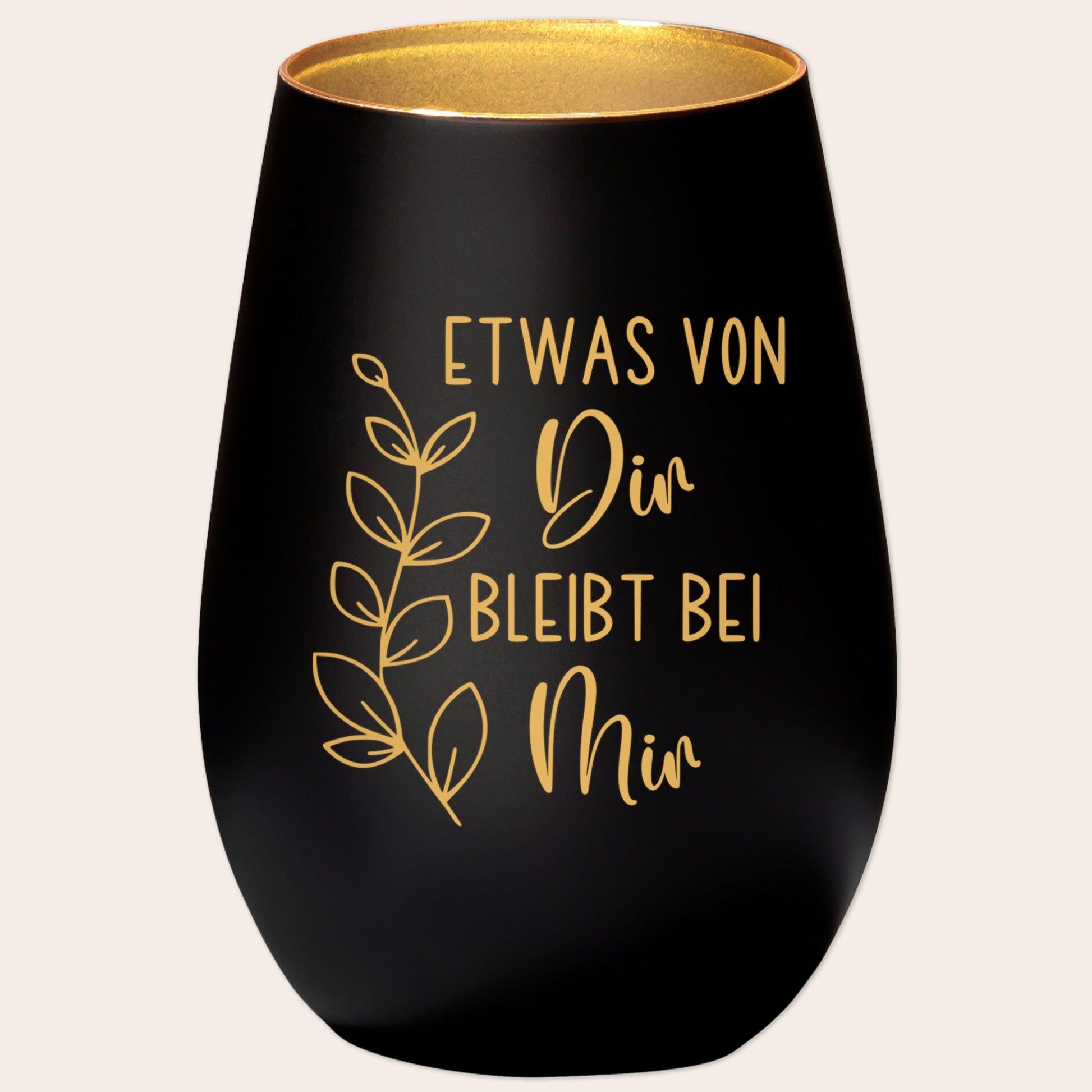 Trauergeschenk Trauerkerze Andenken an Verstorbene Windlicht Trauer Geschenk für Hinterbliebene Trauerlicht Gedenkkerze (Schwarz)