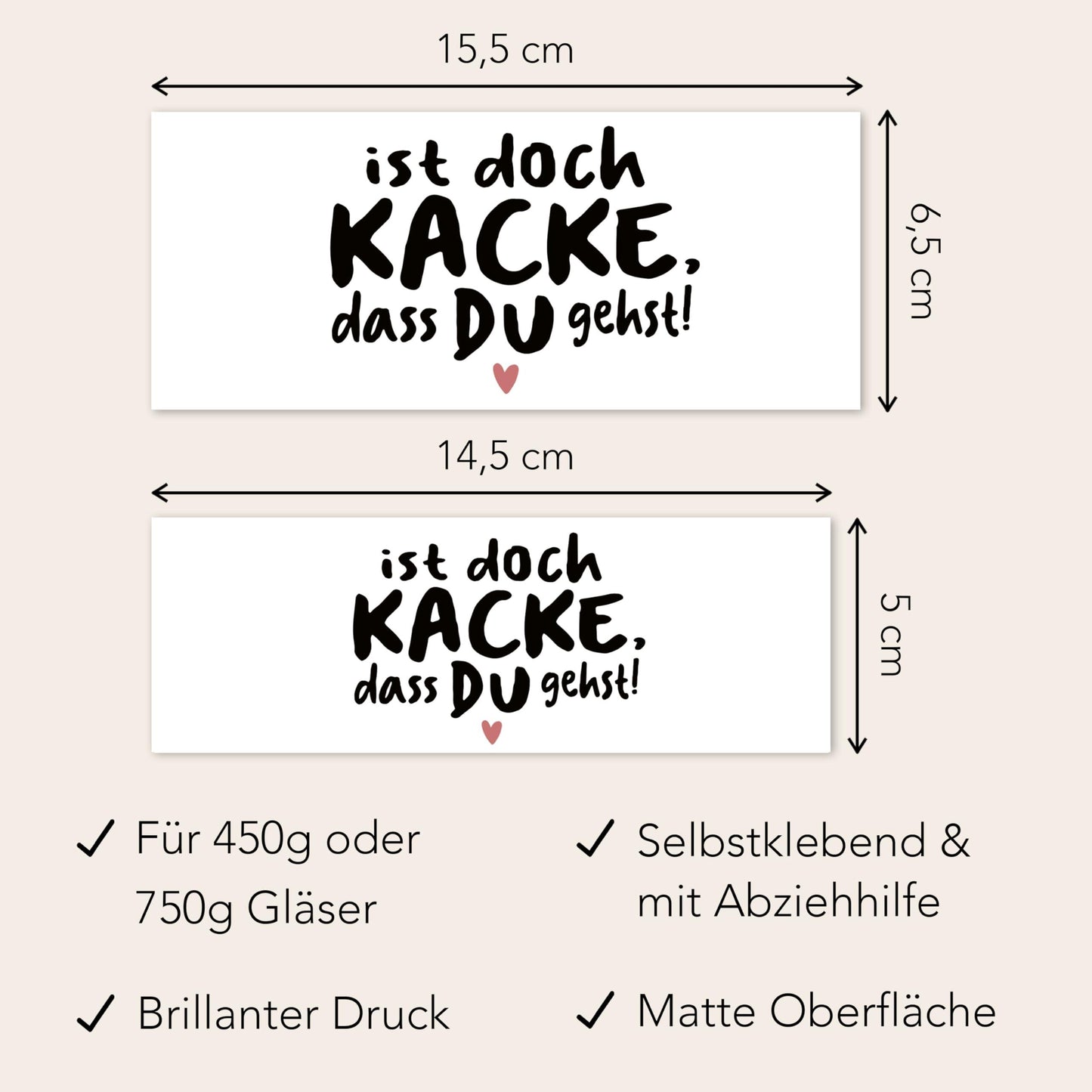 Abschiedsgeschenk Jobwechsel Kollegen Schokoaufstrich Etiketten personalisierte Aufkleber für Glas Nutella Geschenk Abschied | 2 Stück