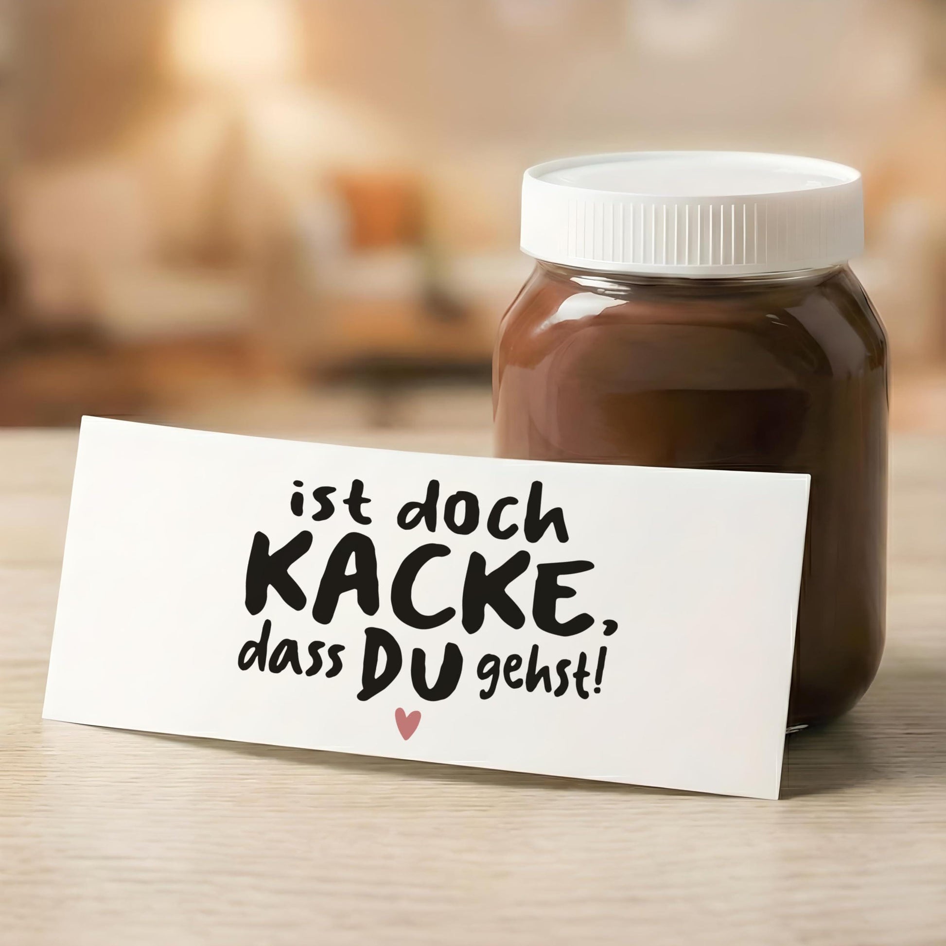 Abschiedsgeschenk Jobwechsel Kollegen Schokoaufstrich Etiketten personalisierte Aufkleber für Glas Nutella Geschenk Abschied | 2 Stück