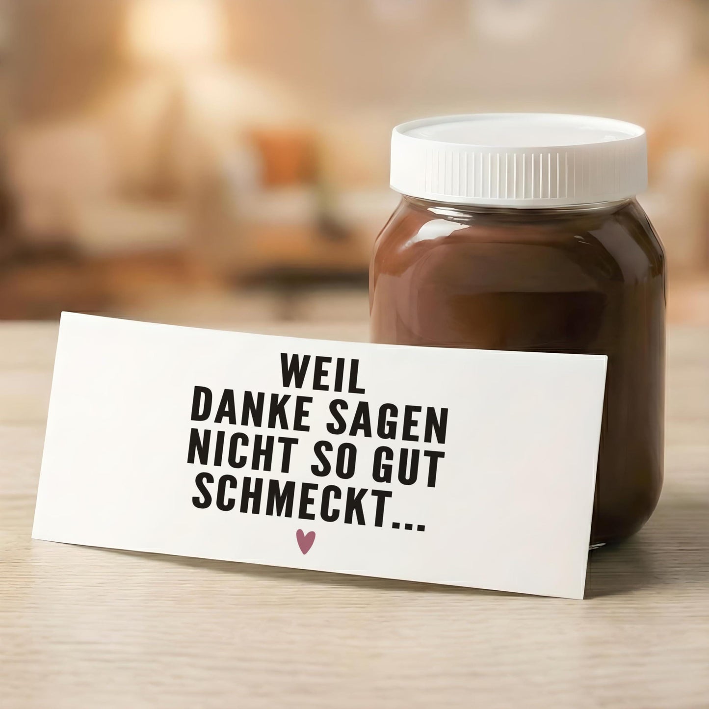 Danke schön Geschenk klein Aufkleber Danke Schokoaufstrich Etiketten personalisiert Aufkleber für z.B. Glas Nutella Geschenk | 2 Stück